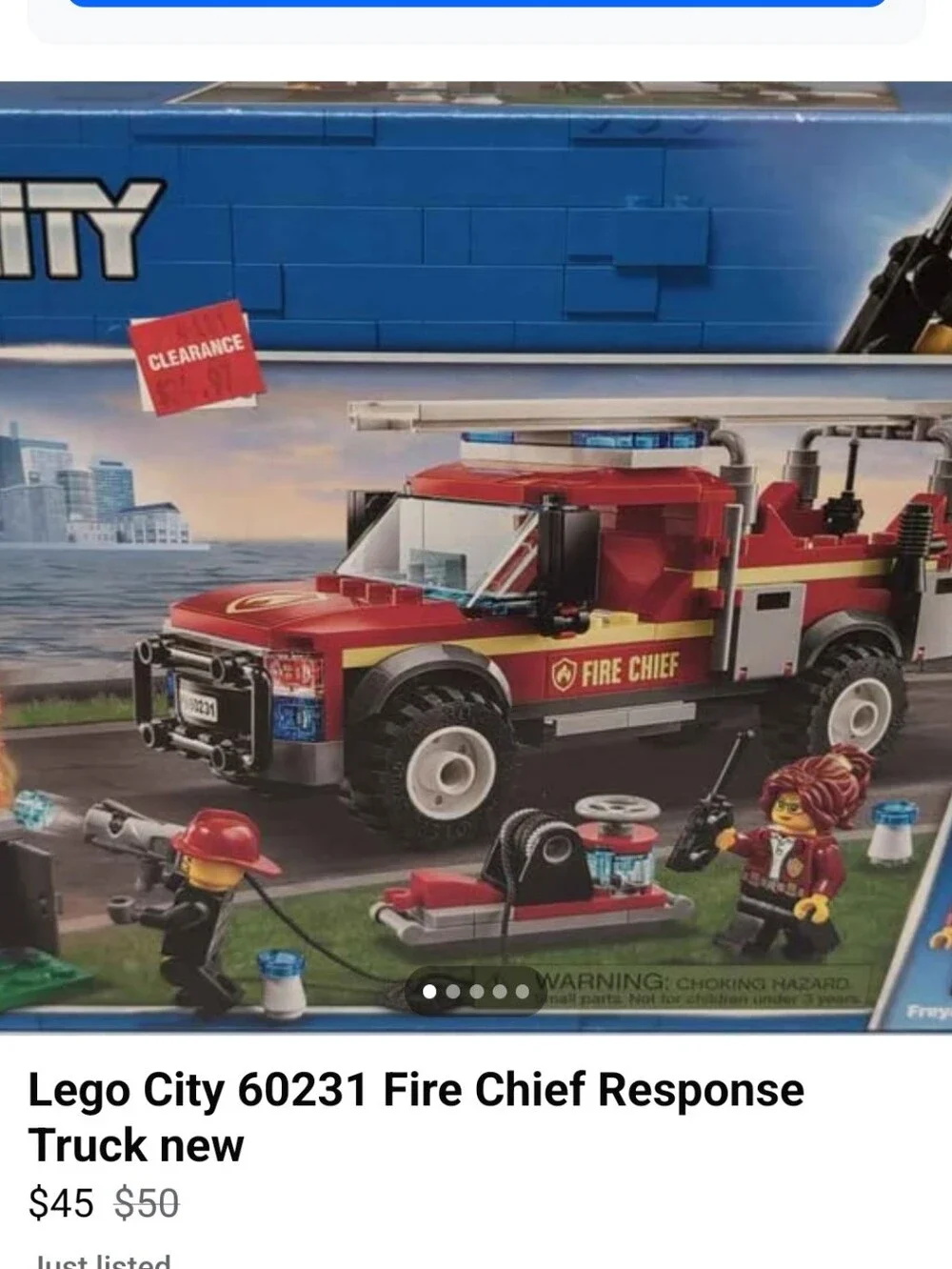 Lego Fire Chief Response Truck #60231 NIB
